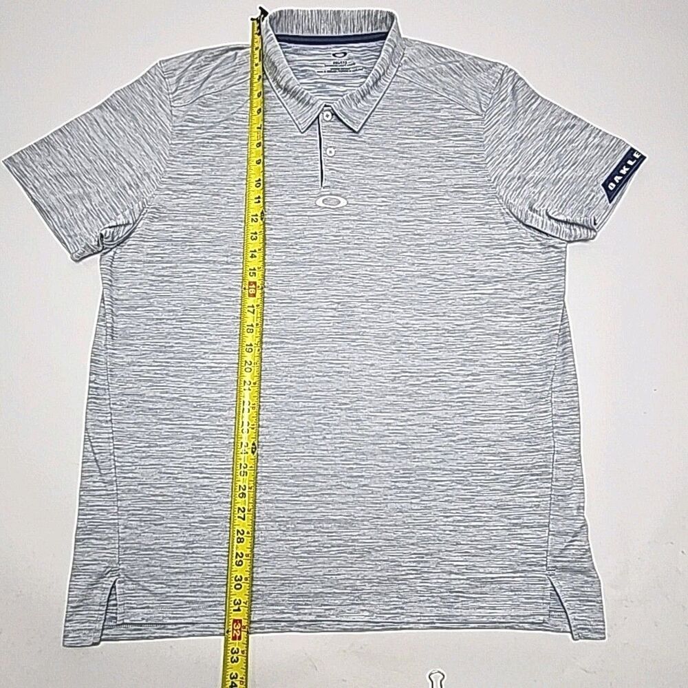 Oakley Golf Polo Shirt Blue Sz XXL 2XL Tailored Fit Short Sleeve Lightweight Men - Picture 10 of 11